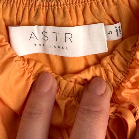 ASTR the Label | Melon Aldrin‎ Top Boned Corset Style Top Blouson Sleeves Ruffle - Picture 6 of 10